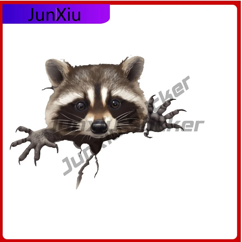 

Peeking Raccoon Sticker, Adorable Funny Car Laptop Window Bumper Waterproof Vinyl Decal Sticker Funny Aesthetic Retro Cool