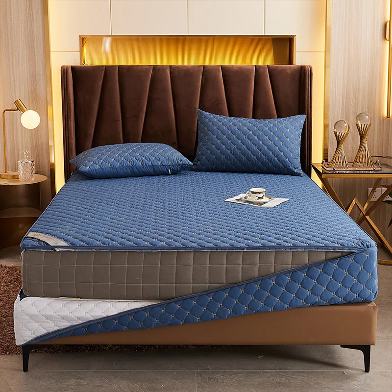 

Шестигранный защитный чехол для матраса на молнии, стеганая простыня-чехол, утолщенный наматрасник, топпер, с возможностью индивидуального заказа