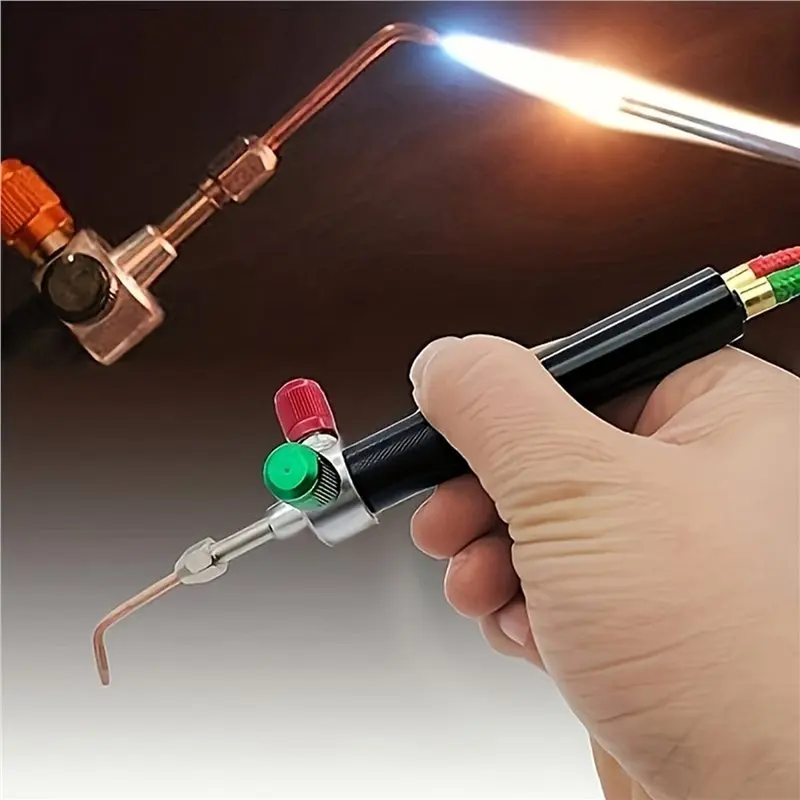 A55F-Oxygen Welding Torch Kit For Jewelry Making, Durable Metal Tool With Interchangeable Nozzles For Precise Soldering
