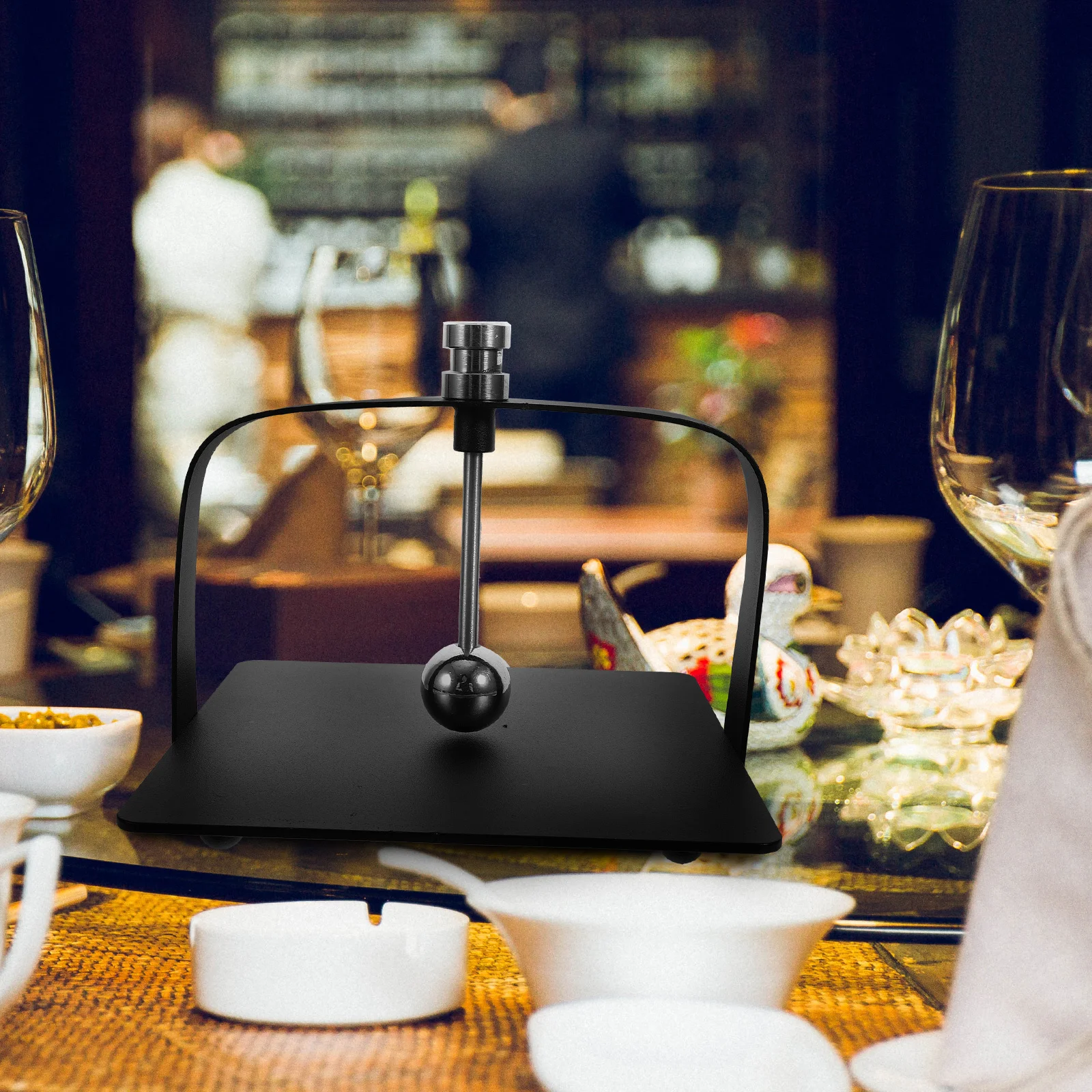 

1pc Napkin Rack Stainless Steel Minimalist Tissue Holder For Bathroom Kitchen Hotel Desktop Organizer Black Paper Stand