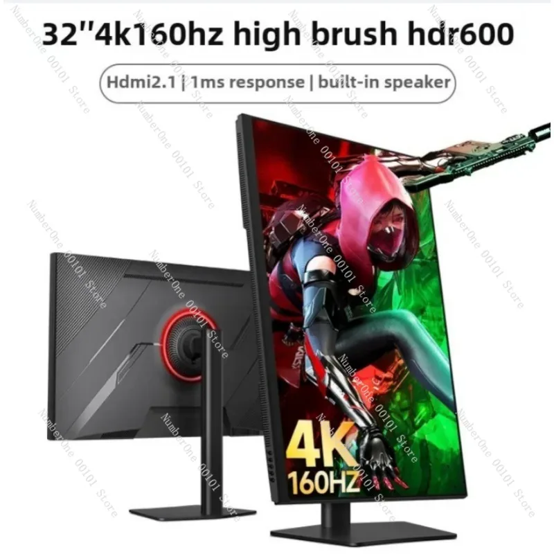 32 Inch 4K 144Hz Gaming Monitor HD Mirror Display External Screen HDMI2.1 For PS5 Mac Computer