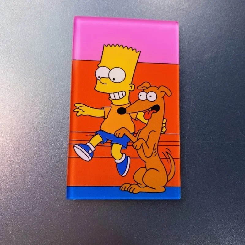 5 uds Anime The Simpsons rompecabezas pegatinas para refrigerador lindo dibujos animados pegatinas magnéticas moda tendencia mensaje pegatinas magnéticas juguete