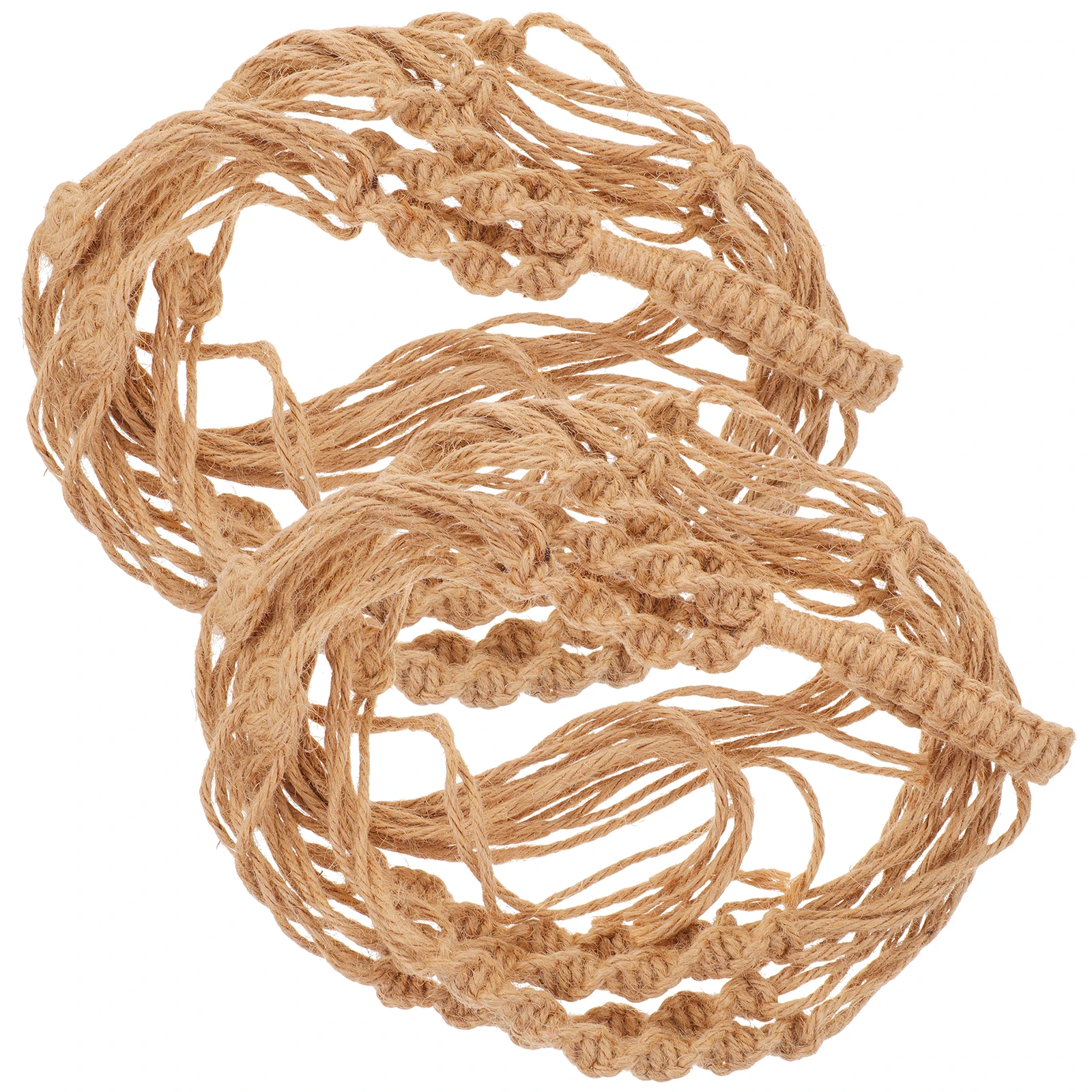 

2pcs Macrame Hanging Plant Holder Woven Basket For Ceiling Wall Balcony Garden Decor Hanging Planter Indoor Plants Holder Flower