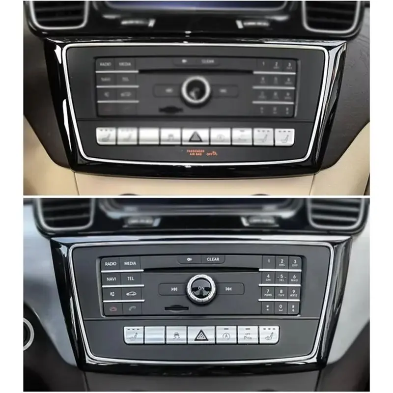 ac29-Center Console Accessories For Mercedes Benz GLE W292 GLS W166 2015-2019 Air Conditioning CD Panel Cover Trim 1666802417