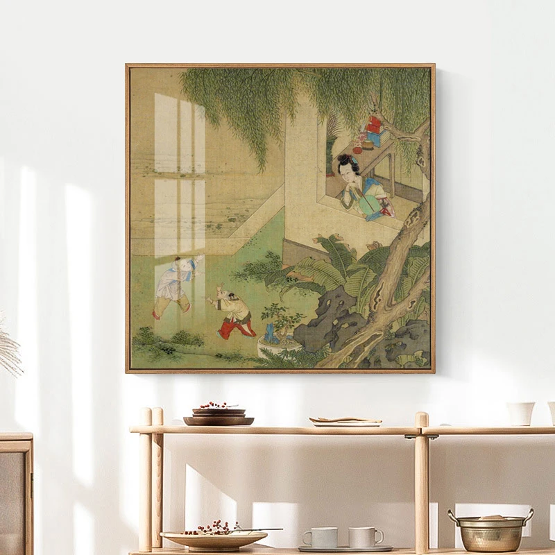 Canvas Painting Retro Posters Traditional Chinese Landscape Mountain Wall Art Pictures Prints For Office Living Room Home Decor1