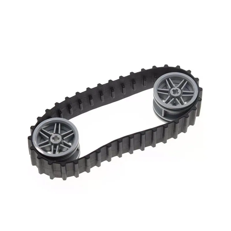 MOC Technical Wheels Tire 53992 56145 13972 Tread Large [36 Links] EV3 Rubber Track Building Blocks Parts DIY Toys Tank Parts