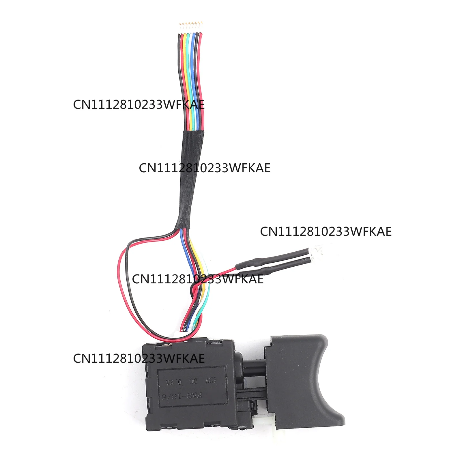 Black Electric Drill Switch Adjustable Drill Speed Controller Brushless CW/CCW Cordless Drill Trigger Switch For FA2-16/1WEK