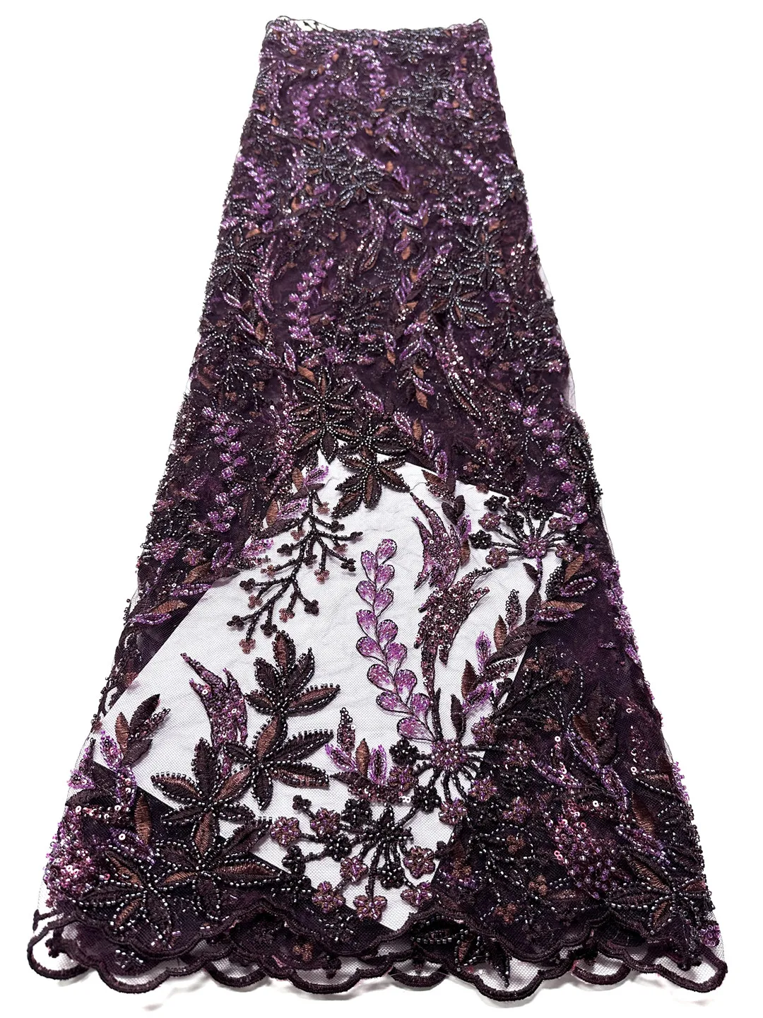 

Luxury African Beads Lace 2026 High Quality 5 Yards Handmade Sequins Fabric for Evening Party Dresses Nigerian Style