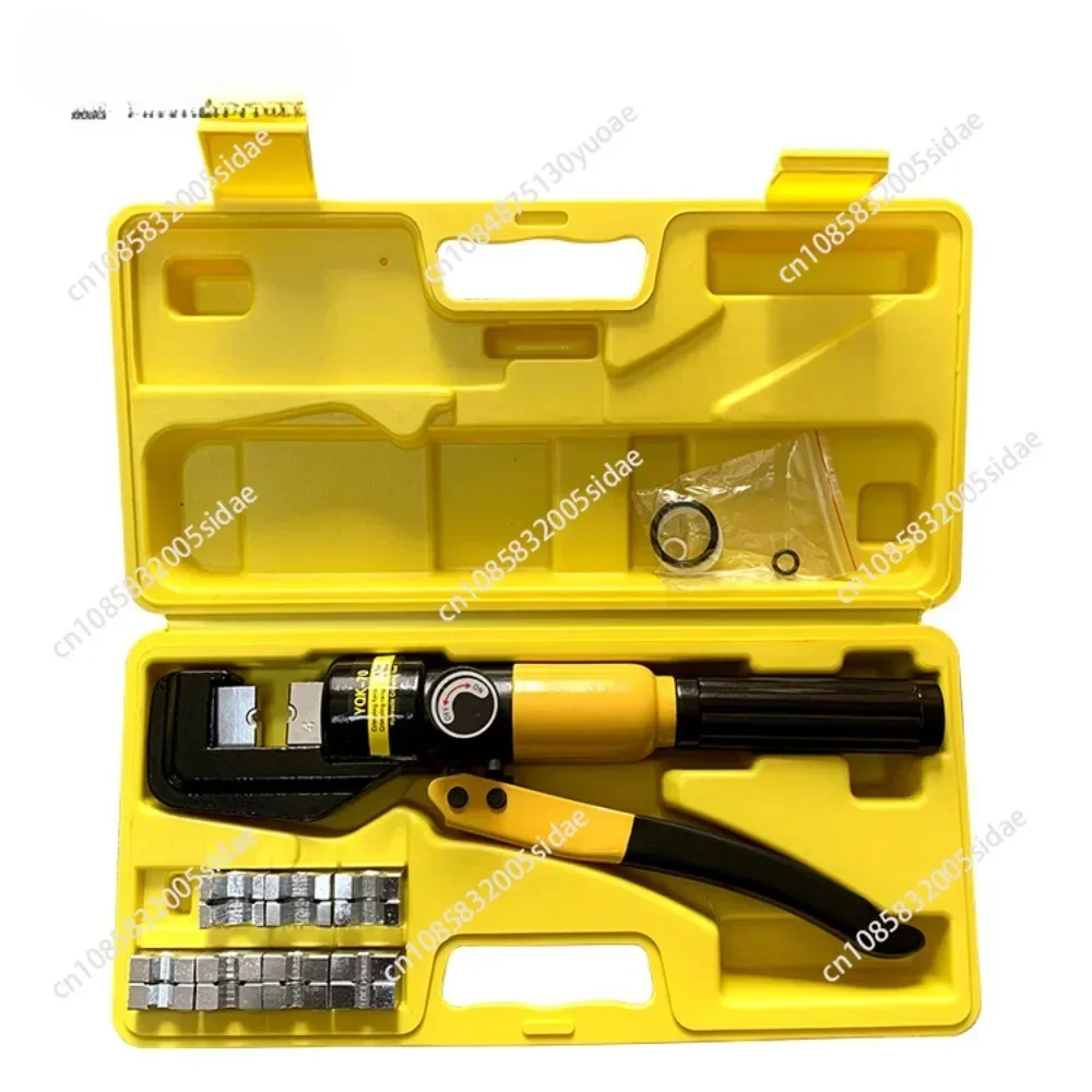 8T 4-70MM Hydraulic Crimper Tool Kit Tube Terminals Lugs Battery Wire Crimping Force YQK-70 Hydraulic Pliers Gloves for Gift