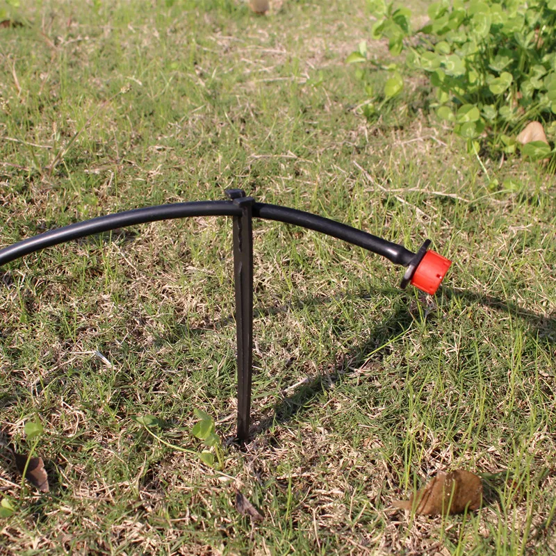 20 PCS 14cm Hook Fixed Stems Support Holder for 4/7 or 3/5 Drip Irrigation Water Hose Garden irrigation Multifunction Bracket