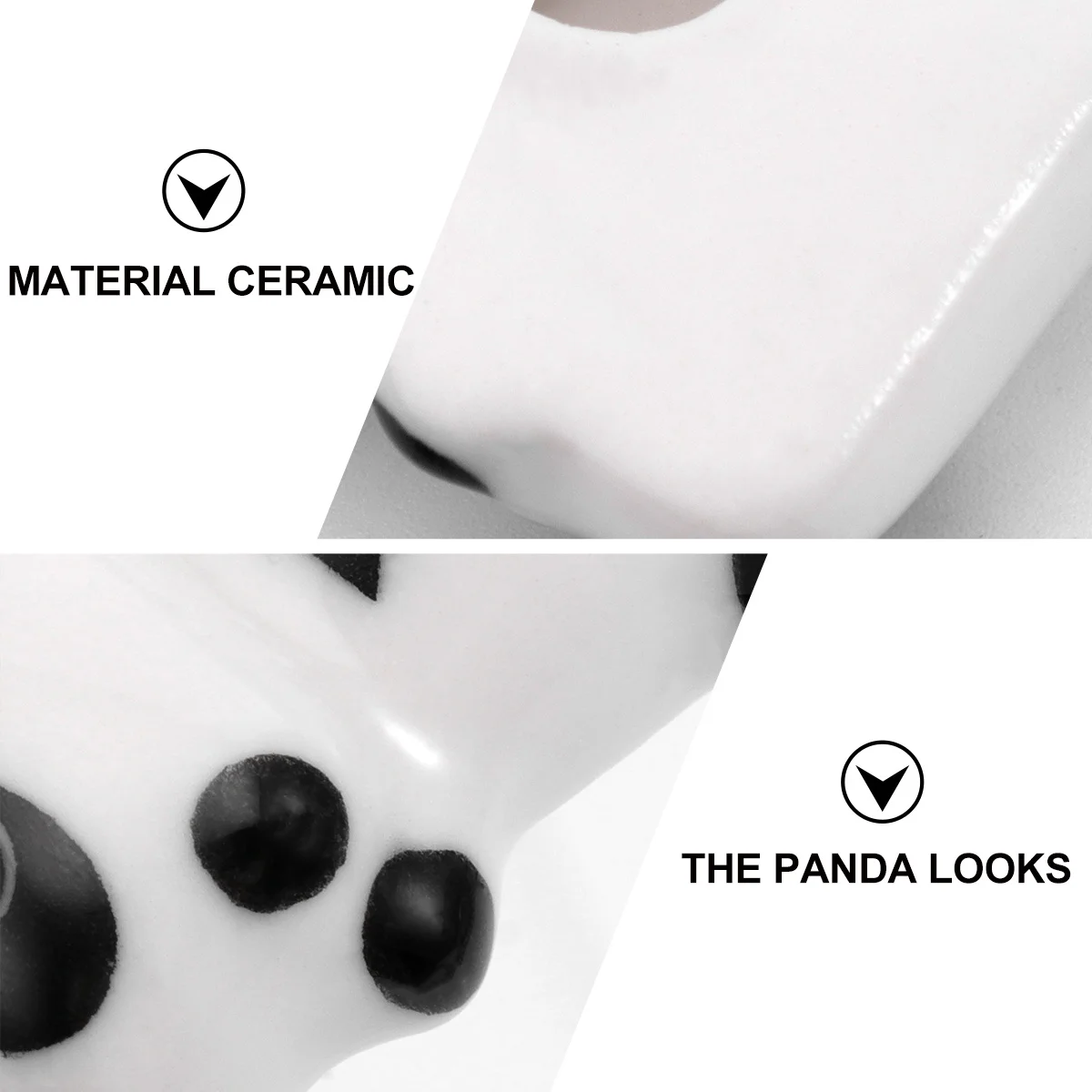 

4Pcs Panda Shaped Ceramic Cutlery Rest Elegant Tableware Decor Easy to Wash Birthday Wedding Party Gift