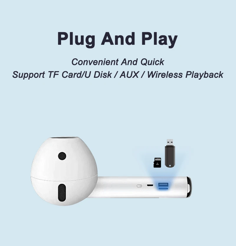 مكبر صوت لاسلكي كبير الحجم سماعة رأس بخاصية البلوتوث عملاقة لأجهزة AirPods Pro Model سماعة صوت لاسلكية تعمل بالبلوتوث يدعم بطاقة TF