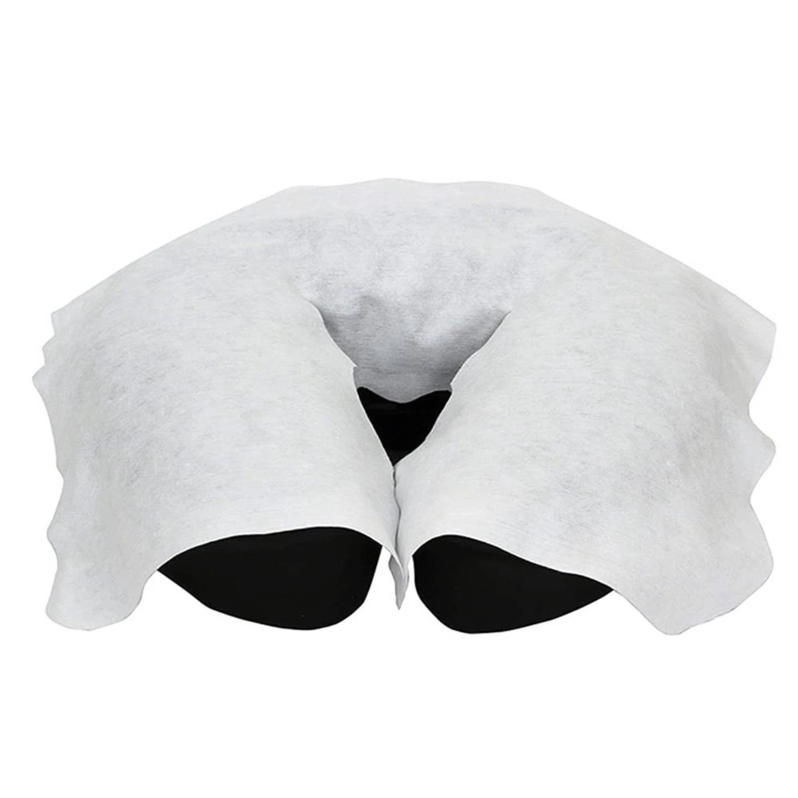 200 Pieces Face Cradle Cover Nonwoven Massage Table Cover with Face Cradle Hole Fitted Sheet Skin-Friendly Professional