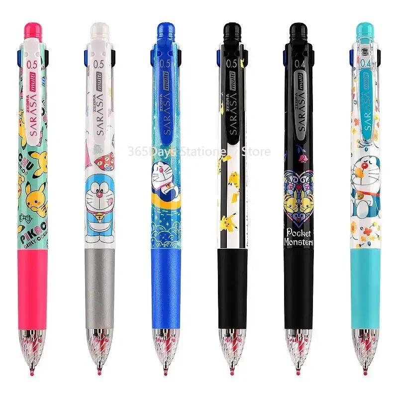 Japanese Zebra Limited Cartoon Multifunctional Gel Pen Mechanical Pencil 4+1 0.4/0.5mm Stationery For School Students Gift