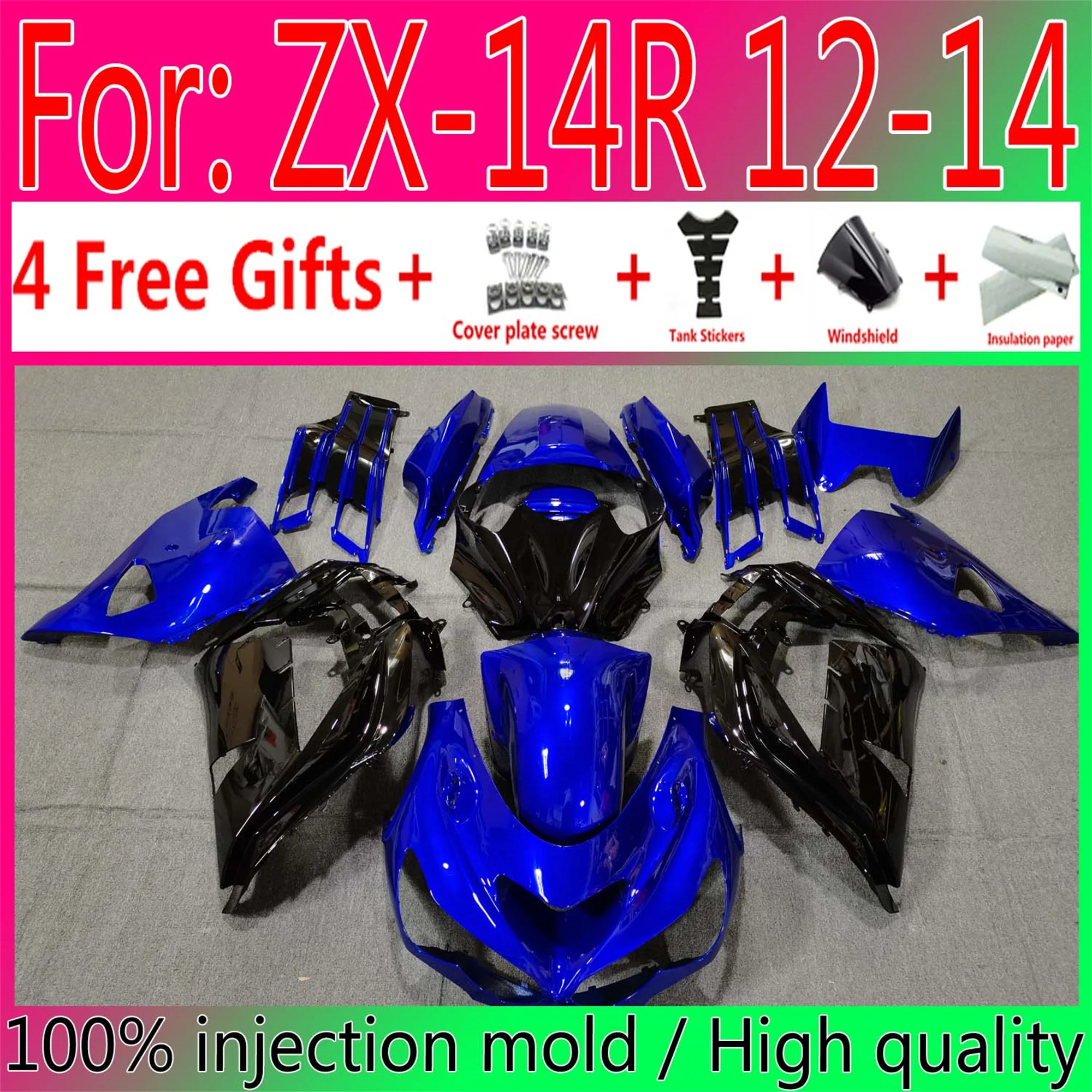 

Motorcycle ABS Bodywork Fairings For Kawasaki ZX14R 06 07 08 09 10 11 ZZ-R1400 ZX-14R 2006 2009 2011 Fairing