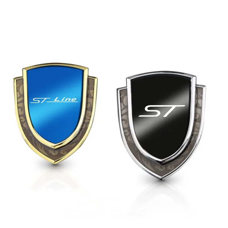 Car Body Side Logo Sticker Car Styling Shield Emblem Badge Auto Window Sticker for Fiesta  Mondeo Fusion ST LINE Car Accessories