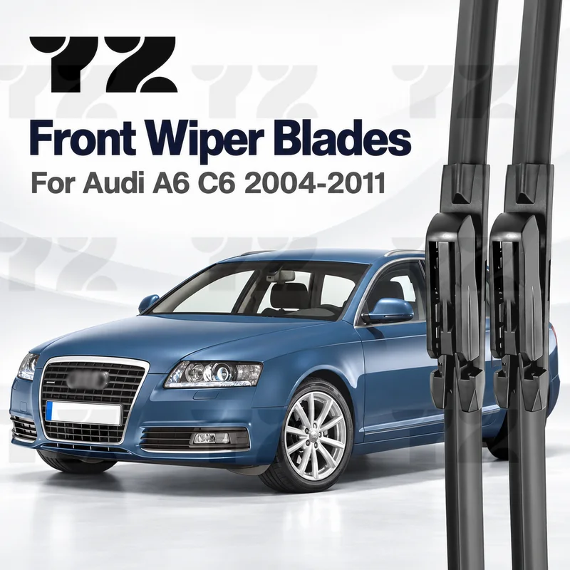 YZ Front Wiper Blades For Audi A6 C6 4F 2004-2011 Windshield Windscreen Replacement Car Accessories 22" 22"