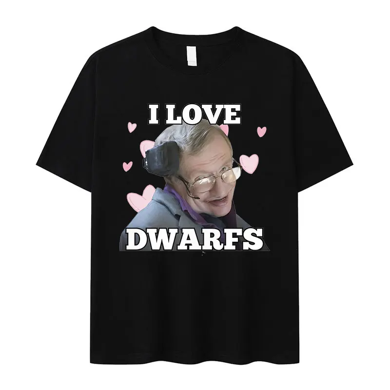 I Love Dwarfs Jeffrey Epstein Funny Graphic T-Shirt Men High Quality O-Neck Fashion Tshirt Casual 100% Cotton Oversized T Shirts