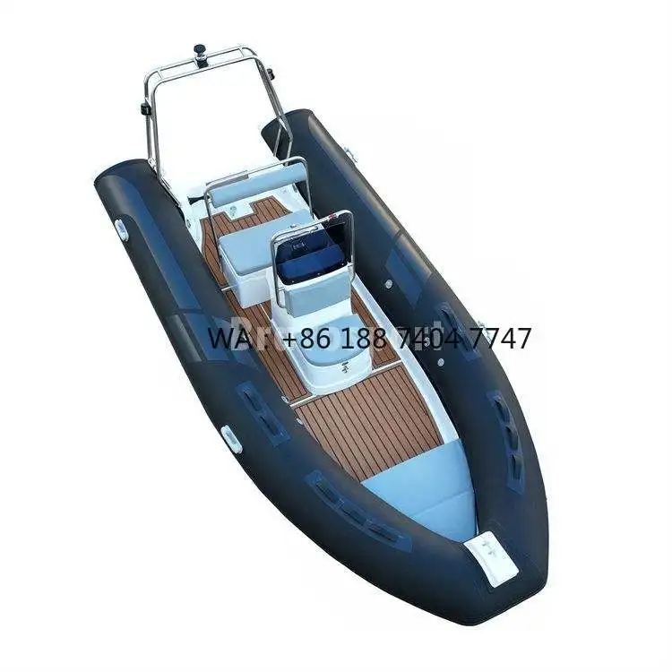 Best Selling Fiberglass Rib Fishing Boat 480cm  Inflatable Boat with Hypalon Tube