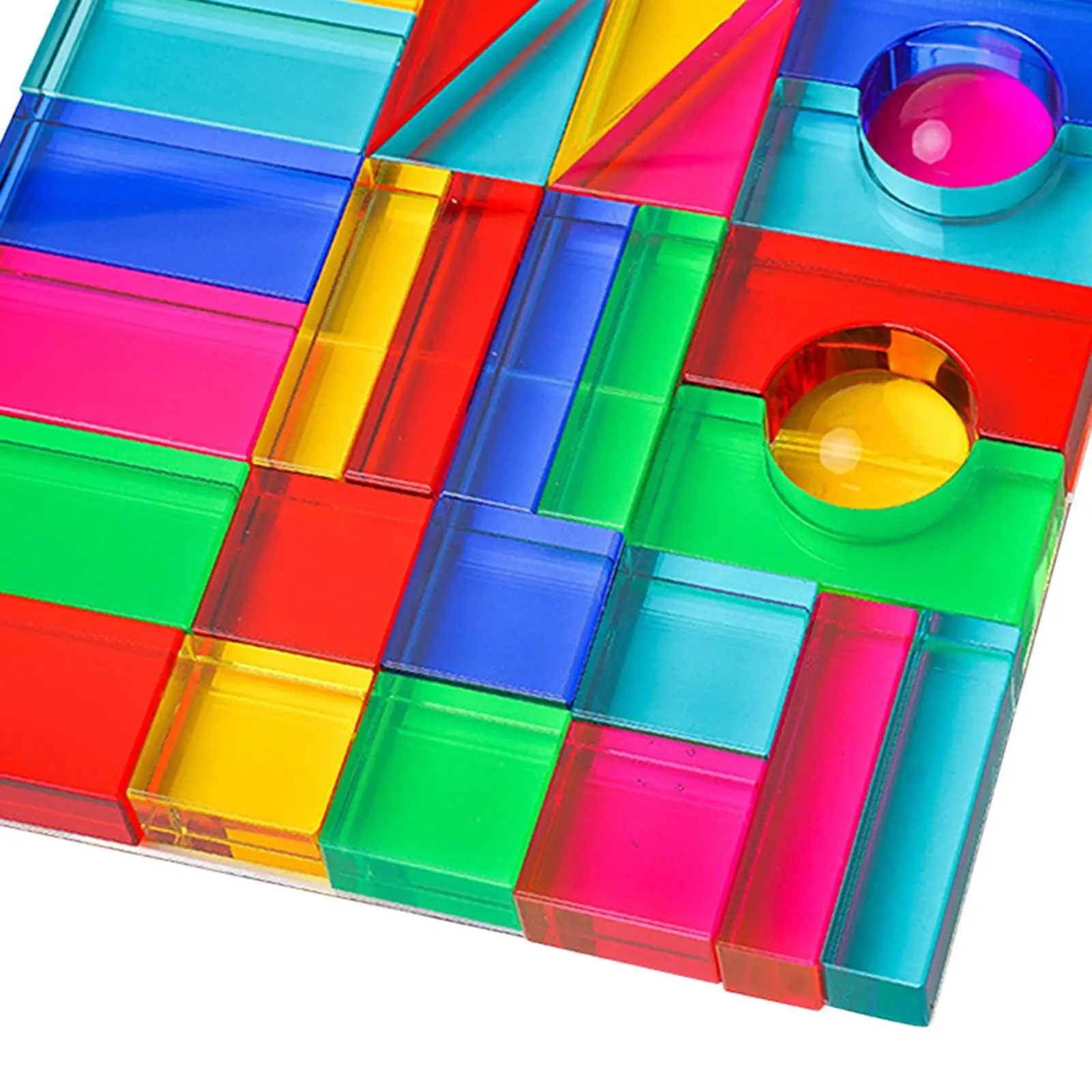 Juego de bloques de cubos, cubos acrílicos de arcoíris, juguete apilable, entrenamiento sensorial, regalo Ideal, juego de apilamiento, cubos acrílicos de arcoíris, para niños