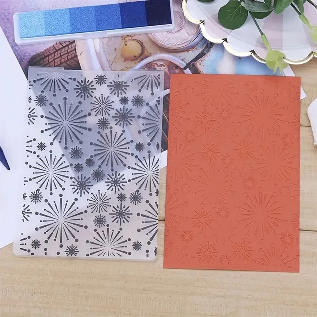1 szt. Folder do wytłaczania wzór fajerwerków plastikowy folder do wytłaczania szablon maszyny do tworzenia kartek papier do scrapbookingu Album Craft DIY