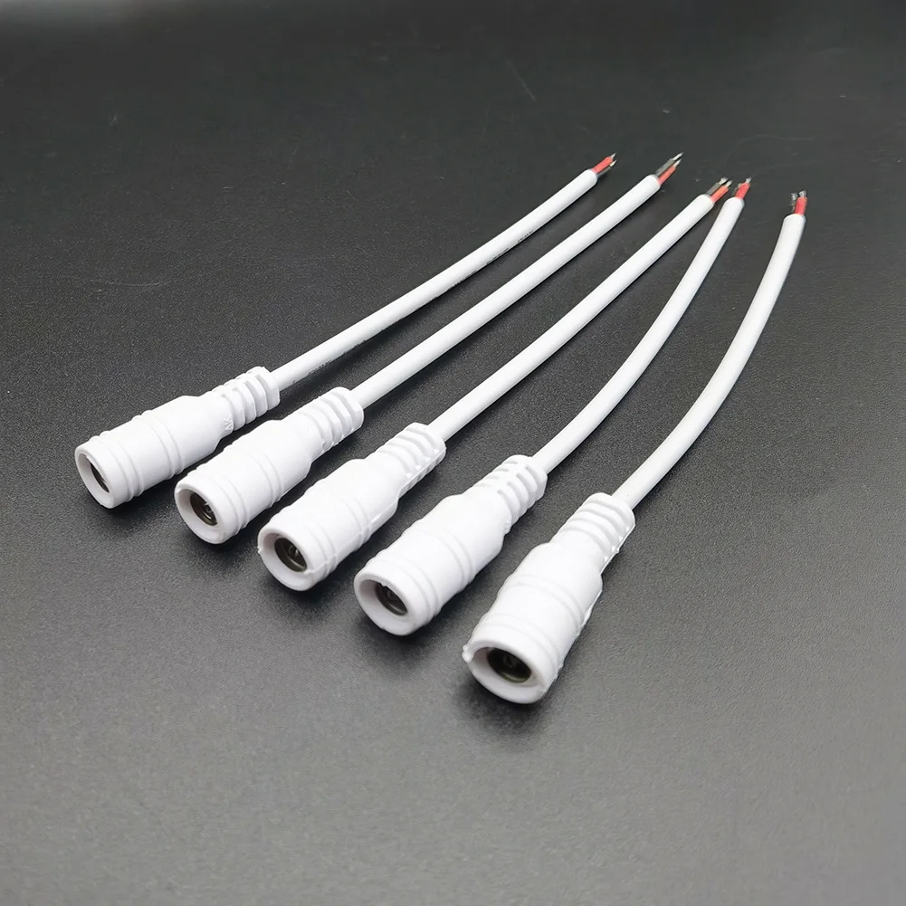 12V DC Power Male Female Connector Cable for CCTV Camera and LED Lighting with 5A Rated Wire and Coaxial Connector