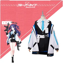 Game Hayase Yuka Cosplay Costume Women Dress Uniform Suit with Tie Halloween Party Role Play Outfit