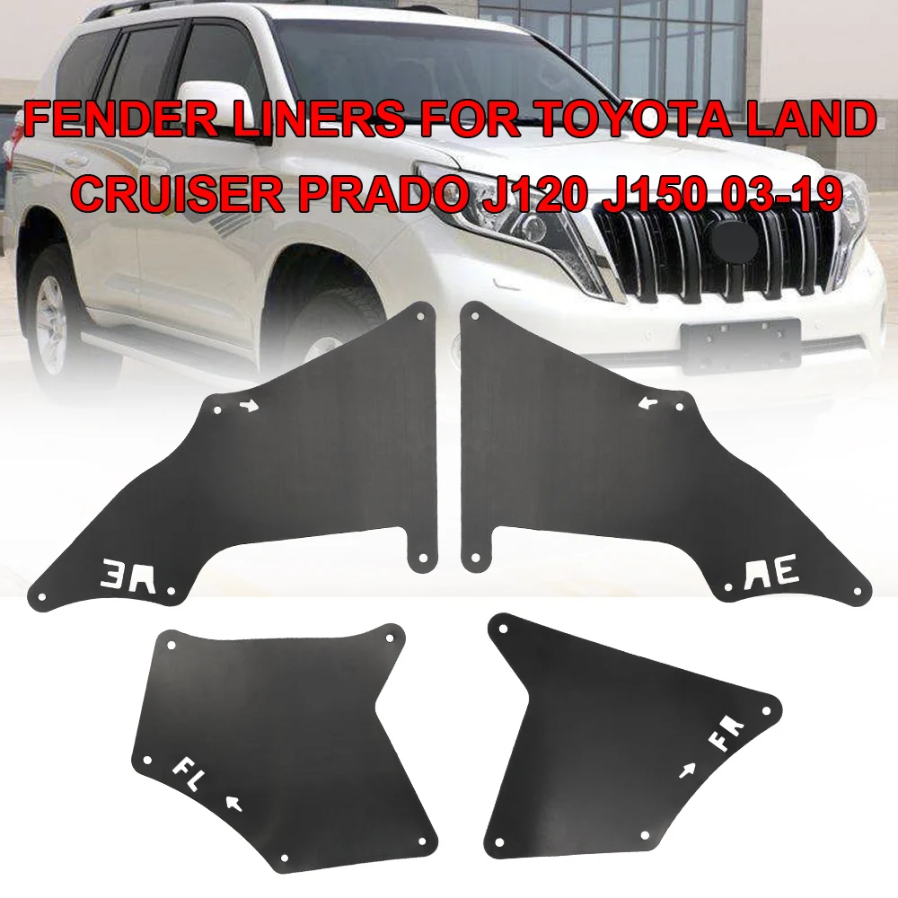 

Front Rear Car Mud Flaps Outside Parts Mudguards Fender Splash Guards Mud Flap 4pcs/set For Toyota Land Cruiser Prado 2003-09