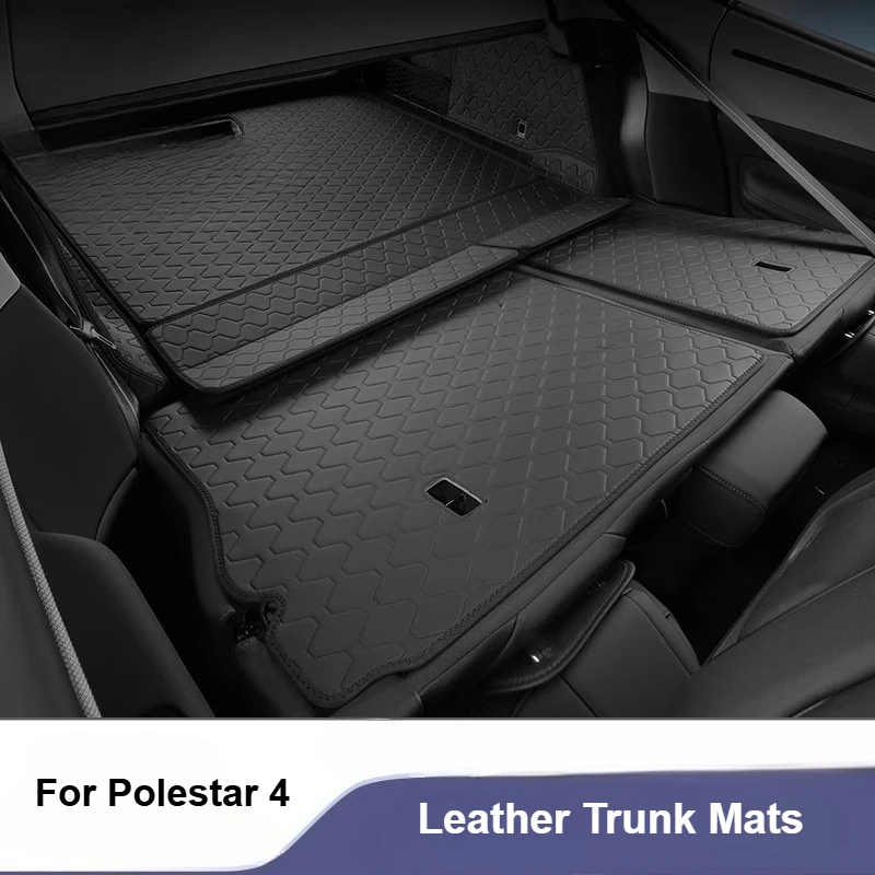 

Коврики в багажник автомобиля, кожаные коврики для багажника с защитой от царапин, водонепроницаемая противоскользящая защитная накладка для багажника для Polestar 4