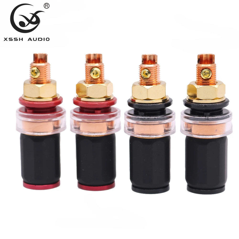 

4 шт. 8 шт. YIVO XSSH HIFI DIY OEM красная медная электронная вилка типа банан, гнездовой разъем, динамик, короткая версия, клеммный связующий столб