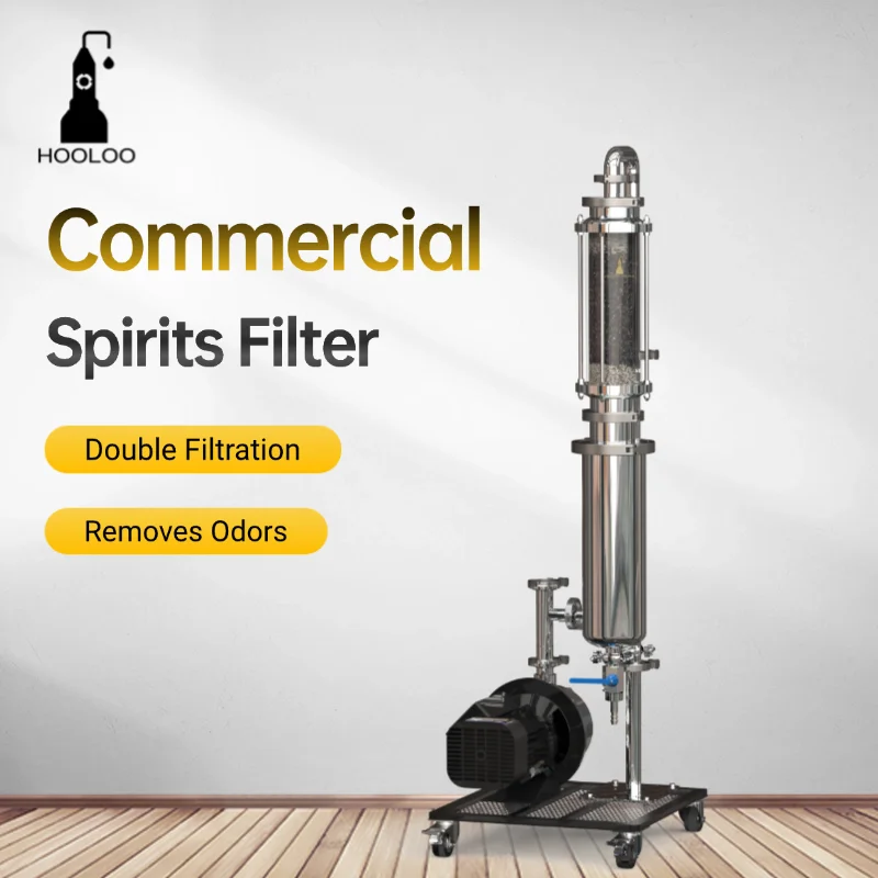 HOOLOO Home Spirits Filter Upgrd Version Food-Gr Alcohol Filtering Tool Backwash Function Remove Odor Impurities Turbidity