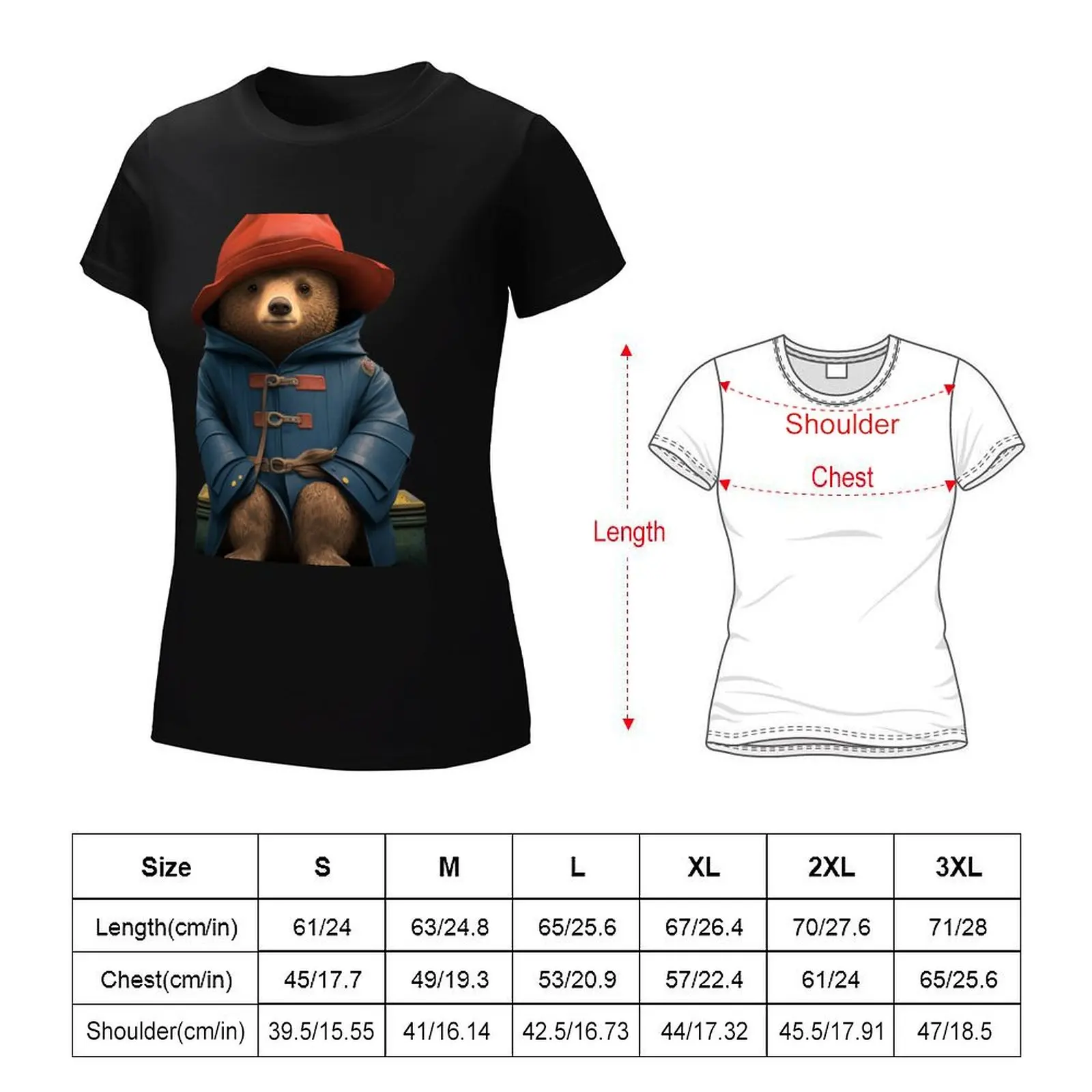 Paddington Bear with Suitcase T-shirt plus size tops animal print shirt for girls tees t-shirt dress for Women plus size sexy