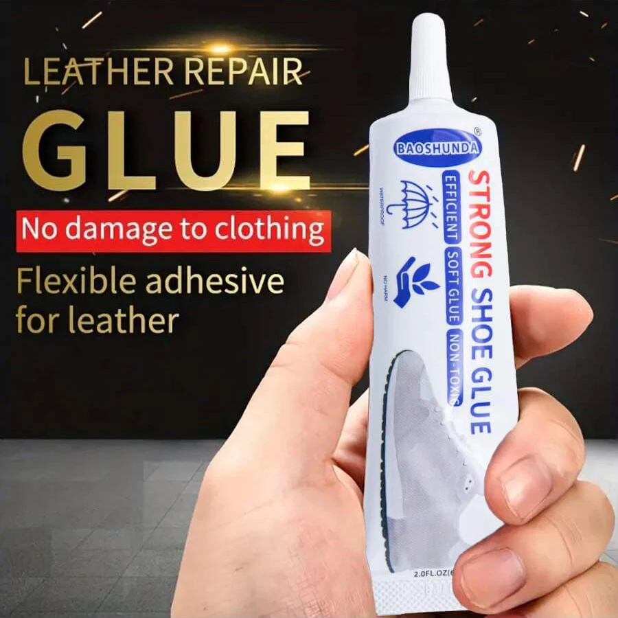 Cola para reparo de sapatos |   Afixa a separação da sola |   Elasticidade transparente para couro e tecido |   A pele segura, resistente à água |   60ml