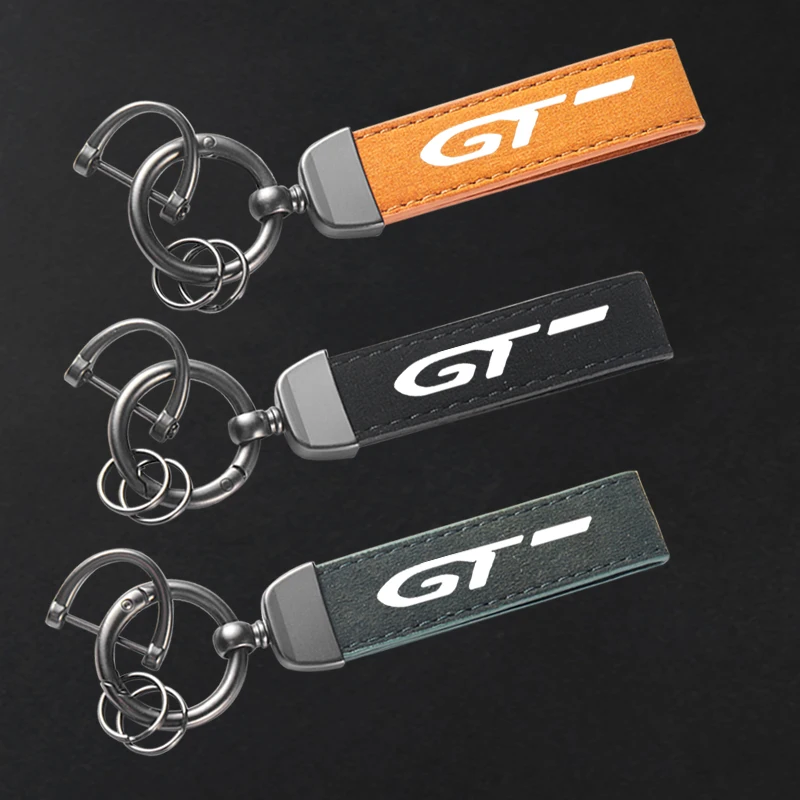Für Peugeot GT 3008 5008 4008 3008 GT 2008 508 408 308 Zubehör Hochwertiges Leder Wildleder Schlüsselanhänger Auto Sport Schlüsselanhänger