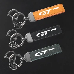 For Peugeot GT 3008 5008 4008 3008GT 2008 508 408 308 Accessories High-Grade Leather Suede Keychain Car Sport Key Ring