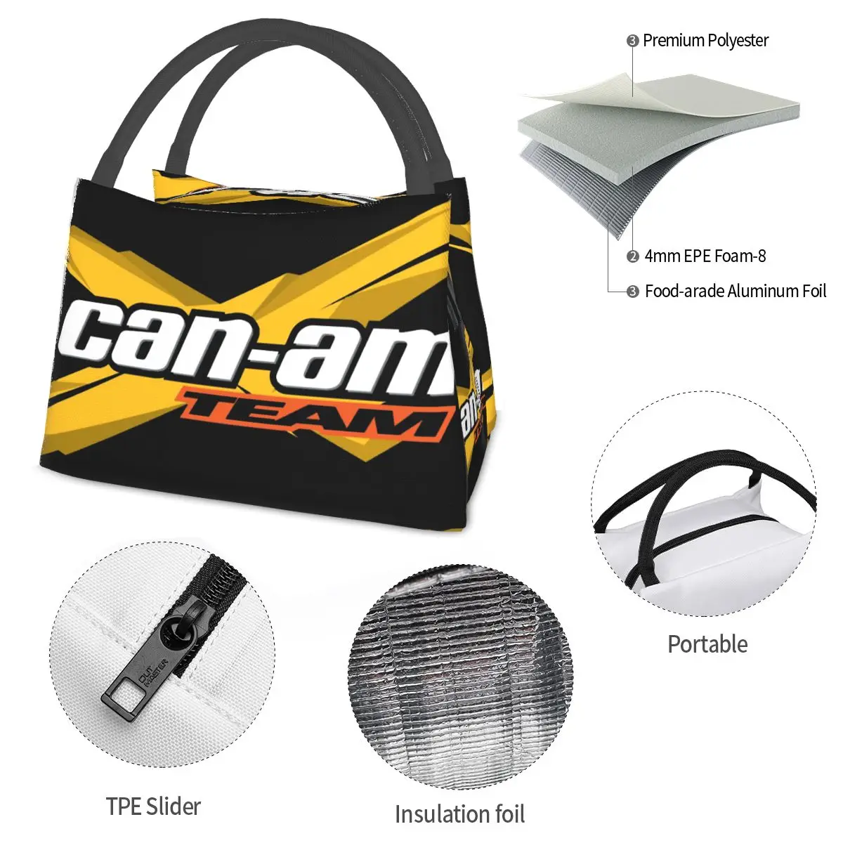Can Am BRP ATV Portable insulation bag for Cooler Thermal Food Office Pinic Container