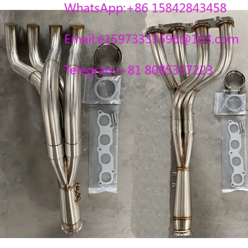 4-1 Exhaust Header Manifold With 3 Inch Megaphone Exit High Flow Engine Swap Performance Refitting Replacement Hardware