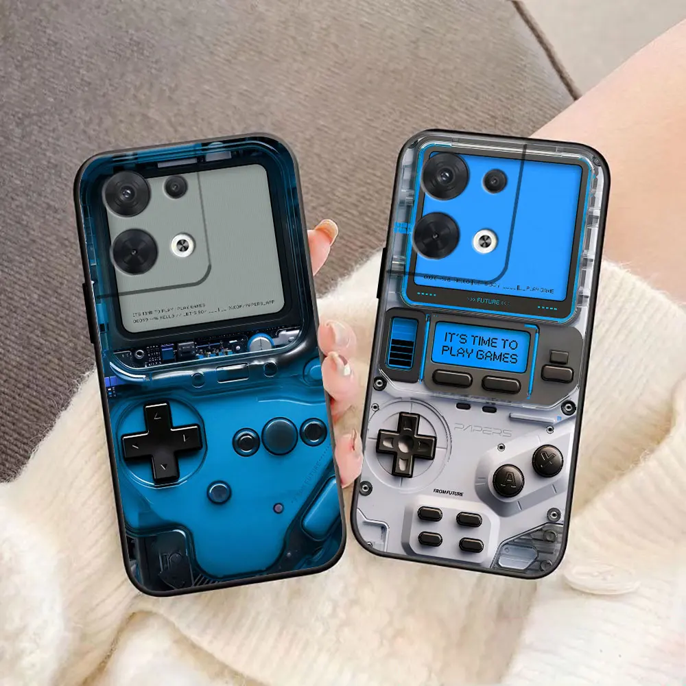 ريترو وحدة التحكم G-Game Boy غطاء جراب هاتف ل ممن لهم رينو 14 14F 13 13F 12 11 11F 10 8 8T 7Z 7 6 5 5F 4 4F لايت برو زائد حافظة من البولي يوريثان