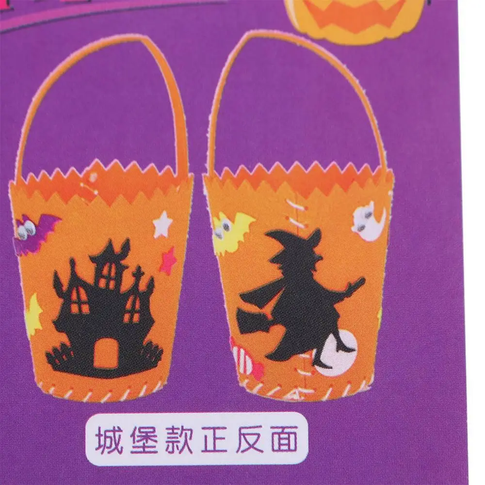 Storage Bucket Halloween Candy Bag Halloween Decoration Trick Or Treat Halloween Bag DIY Material Ornament Gift Basket Pumpkin