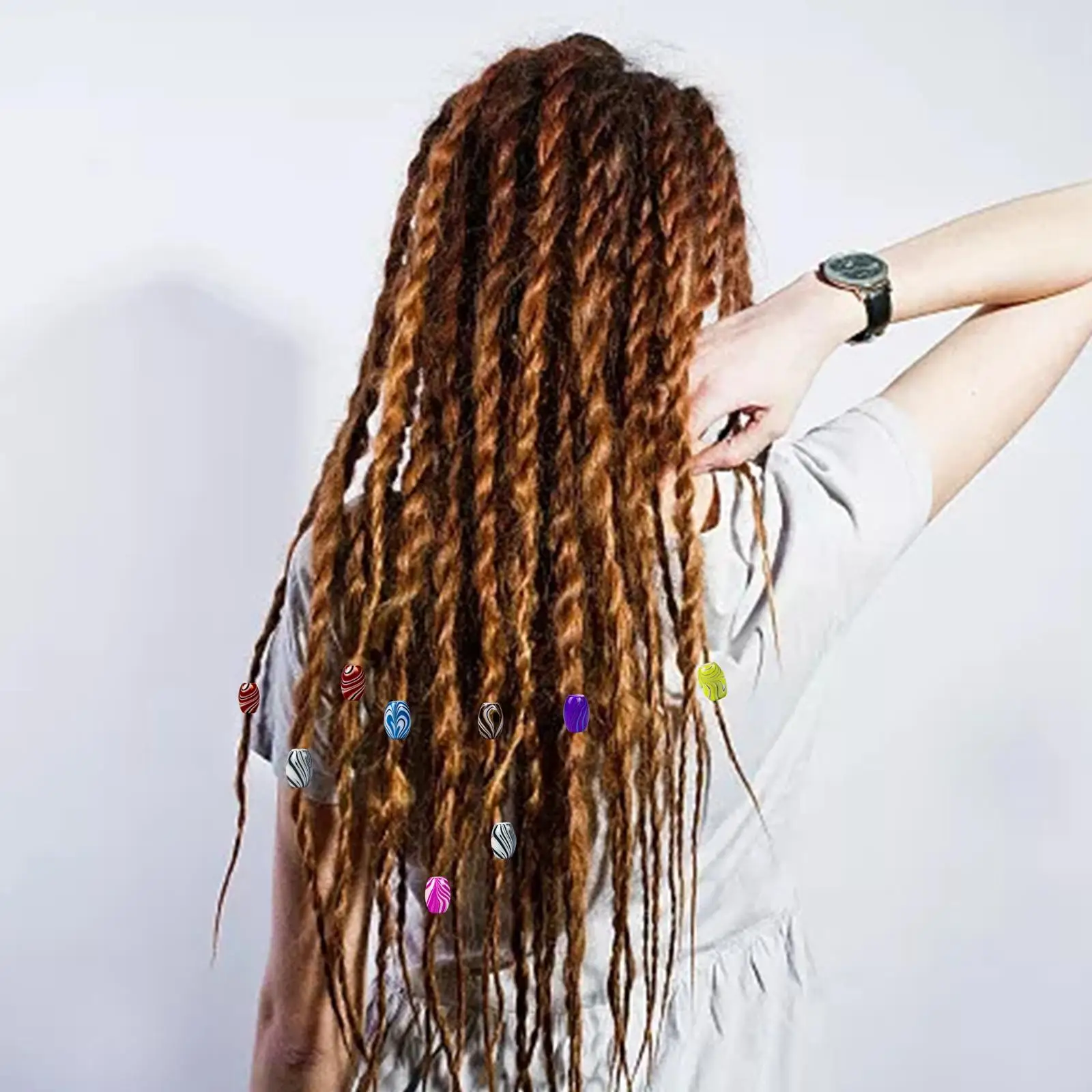 Resin Bead Hairpin Assorted Colors for Dirty Braids Hair Buttons Women Men Fashion Dreadlocks Accessories Bulk Unique