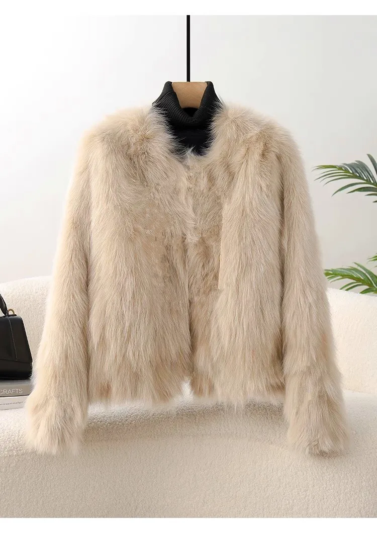 Manteau de fourrure ort pour jeunes femmes, écologique, pliable, pour les déplacements, Long, Sve v-ne, t-shirt à boutons, manteau détail