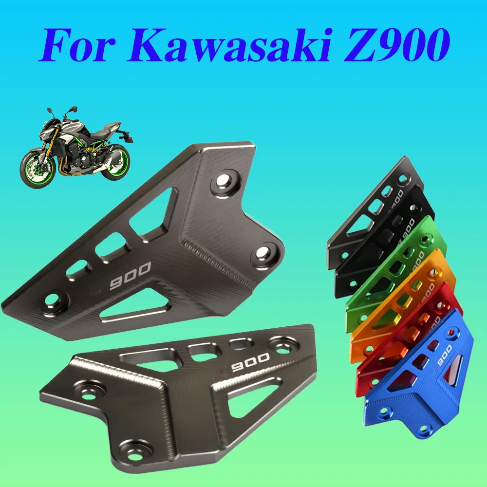 

For Kawasaki Z900 Z 900 2017 2018 2019 - 2021 2022 Motorcycle FootPeg Footrest Rear Set Heel Plates Guard Protector Accessories