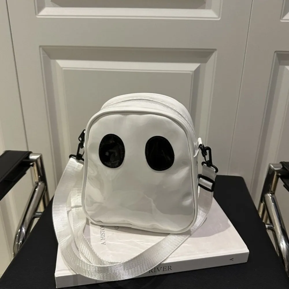 

Милая сумка из искусственной кожи с призраком на Хэллоуин, прозрачная молния, прозрачная сумка на плечо, водонепроницаемая женская сумка через плечо большой вместительности