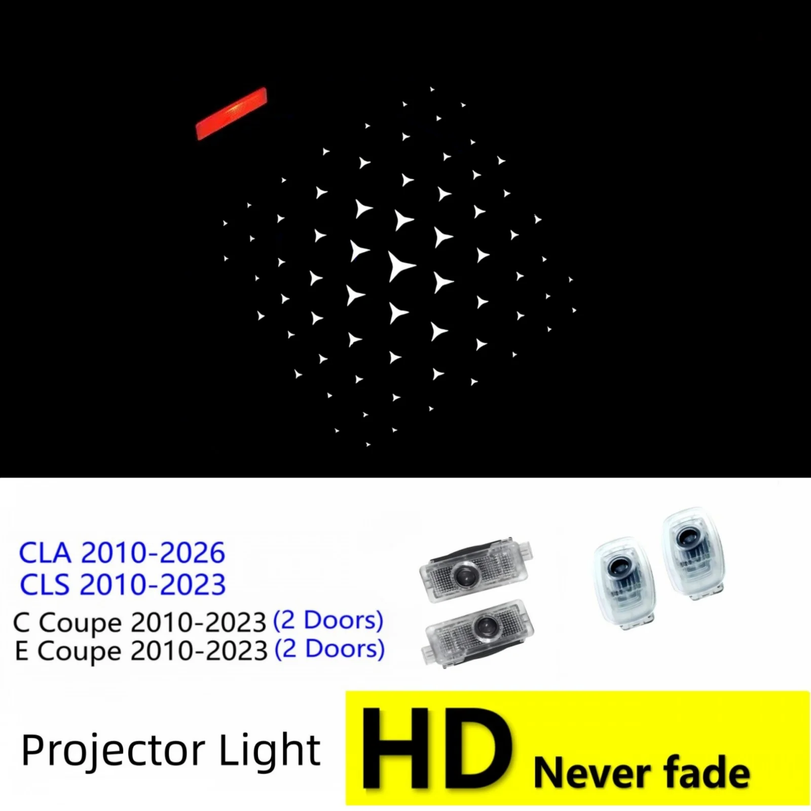 2PC HD Led Car Door Projector Light Accessories For Mercedes Benz E C Coupe C205 C207 C238 CLA W117 W118 C117 C118 CLS W218 W257