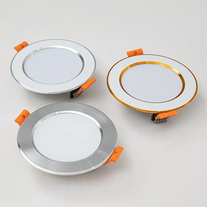 LED Downlight 220V Spot Three colors dimming 5W 7W 9W 12W 15W Recessed in LED Ceiling Downlight Light Cold Warm white Lamp