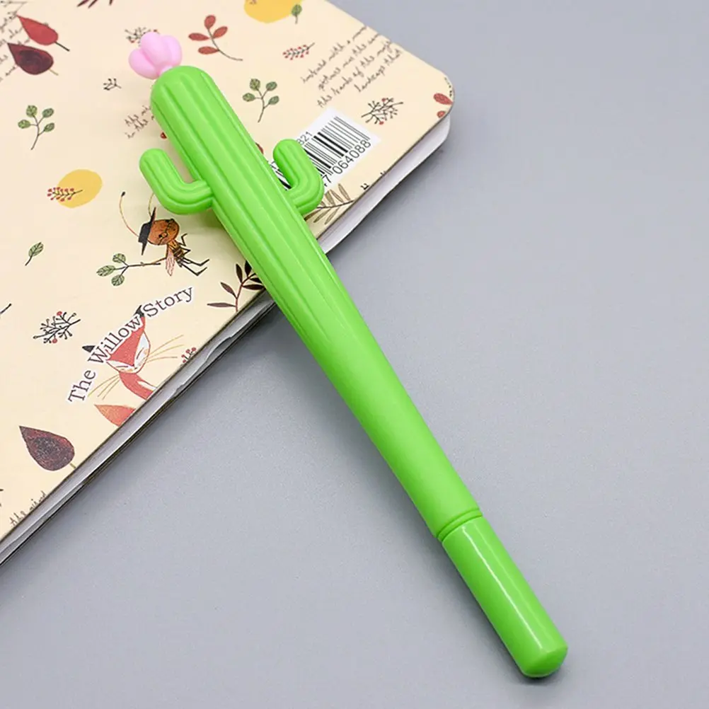 

Gel Pen Creative Cactus Pink Flower Pattern for Kid Student Child Lightweight Extra-Smooth Writing School Use Gel Pen Cactus