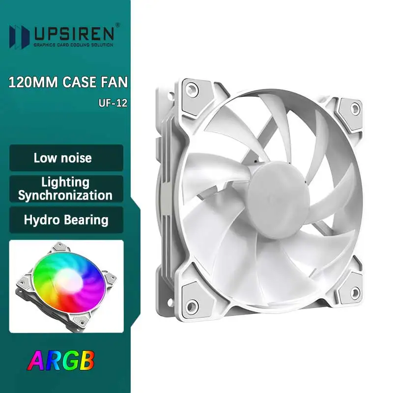 

Оригинальный внешний вентилятор, 12 см, 5 В, 3Pin, ARGB и 4Pin, высокопроизводительный бесшумный охлаждающий вентилятор, эффект Halo
