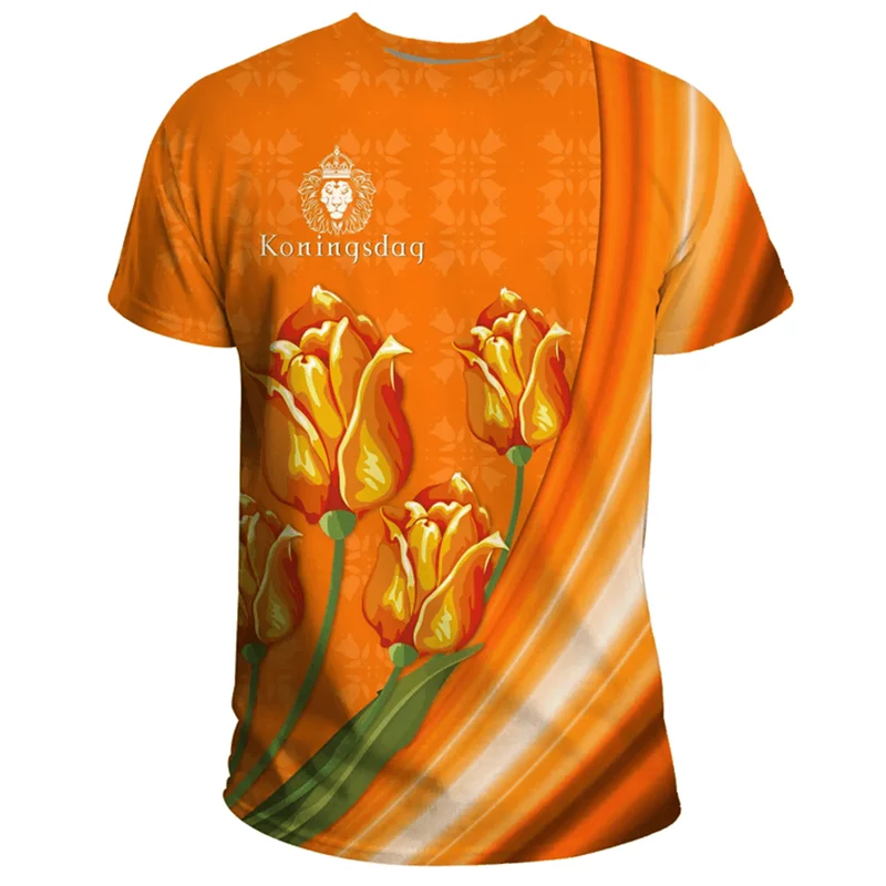 New Design Netherlands Flag T-shirt For Men 3d Printed Dutch T Shirt Classic Short Sleeve Oversized Sports Tops Tee Shirts