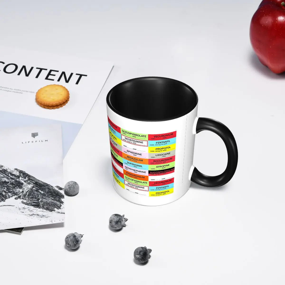 

Anesthesia Medication Labels Mug Funny Ceramic Coffee Cups Tea Mugs Milk Cup Drinkware Gifts for Woman Man