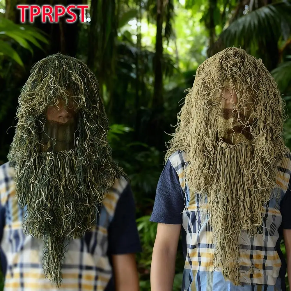 

Охотничий снайперский капюшон Ghillie, камуфляжный чехол на голову для маскировочного костюма, москитная сетка, капюшон Headvie Hunter, капюшоны Ghillie Viper